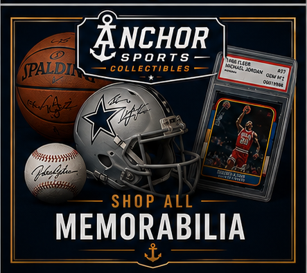 Browse all authentic signed sports memorabilia including jerseys, helmets, baseballs, trading cards, photos, bats, and more.