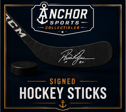 Authentic signed hockey sticks from NHL legends and hockey superstars, professionally authenticated collectibles.