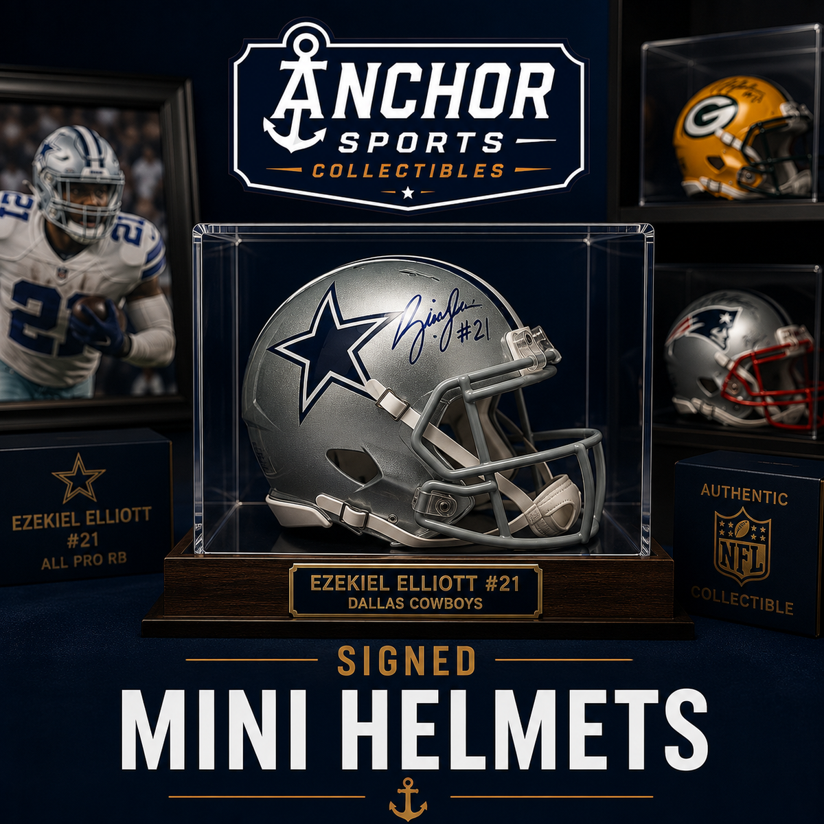 Signed Mini Helmets Collection – Authentic Autographed NFL Mini Helmets