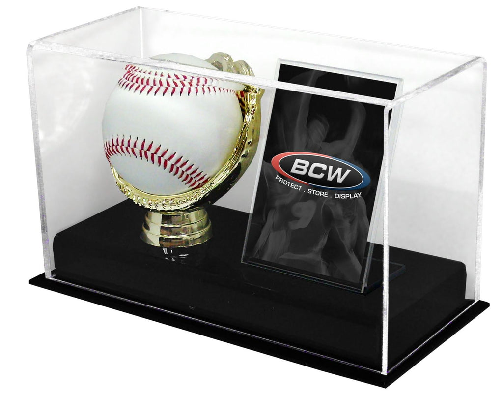 BCW 1-AD-BC Acrylic Gold Glove Ball and Card Display product image