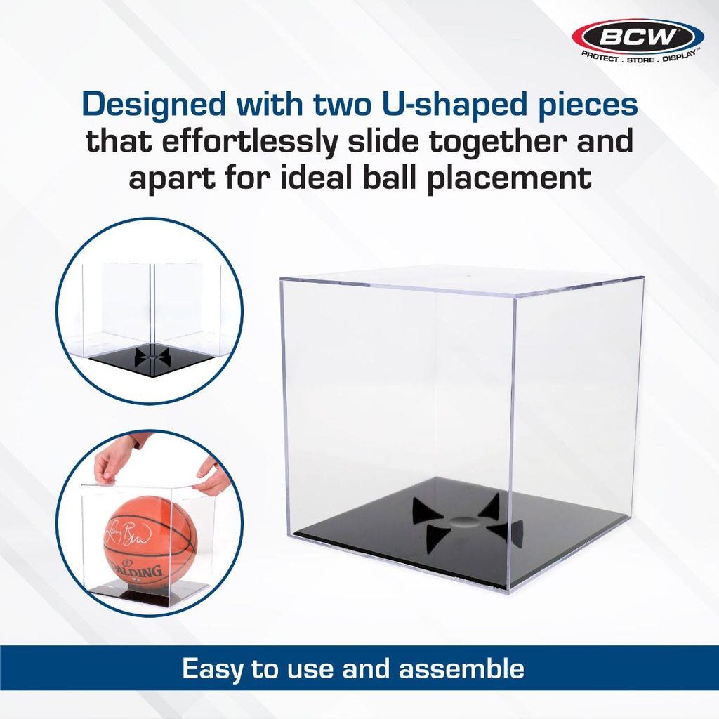 BCW 1-SC-BBALL-UV Basketball Showcase - Black Stand - UV product image