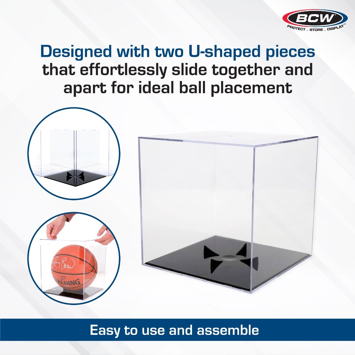 BCW 1-SC-BBALL-UV Basketball Showcase - Black Stand - UV product image