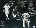 1977 New York Yankees Team Signed Yankees 1977 WS Reggie Jackson vs Charlie Hough B&W 16x20 Photo w/16 Signatures - YAN16P101 - 1977 New York Yankees Team Signed Yankees 1977 WS Reggie Jackson vs Charlie Hough B&W 16x20 Photo w/16 Signatures product image