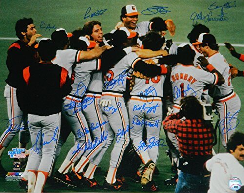 1983 Baltimore Orioles Team Signed Orioles 1983 World Series Champion Team Celebration 16x20 w/19 Signatures - ORI16P100 - 1983 Baltimore Orioles Team Signed Orioles 1983 World Series Champion Team Celebration 16x20 w/19 Signatures product image