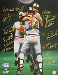 1983 Baltimore Orioles Team Signed Orioles World Series Scott McGregor & Rick Dempsey Hug Celebration 16x20 w/18 Signatures - ORI16P101 - 1983 Baltimore Orioles Team Signed Orioles World Series Scott McGregor & Rick Dempsey Hug Celebration 16x20 w/18 Signatures product image