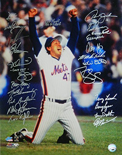 1986 New York Mets Team Signed Mets 1986 World Series Jesse Orosco On Knees 16x20 Photo w/24-Signatures - MET16P102 - 1986 New York Mets Team Signed Mets 1986 World Series Jesse Orosco On Knees 16x20 Photo w/24-Signatures product image