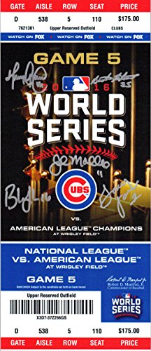 2016 Chicago Cubs Coaching Staff Signed Cubs 2016 World Series Game 5 4x14 Mini Mega Ticket w/5 Signatures - MALTIC100 - 2016 Chicago Cubs Coaching Staff Signed Cubs 2016 World Series Game 5 4x14 Mini Mega Ticket w/5 Signatures product image