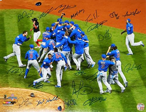 2016 Chicago Cubs Team Signed Chicago Cubs 2016 World Series Celebration 16x20 Photo (21 Sigs) - CUB16P150 - 2016 Chicago Cubs Team Signed Chicago Cubs 2016 World Series Celebration 16x20 Photo (21 Sigs) product image