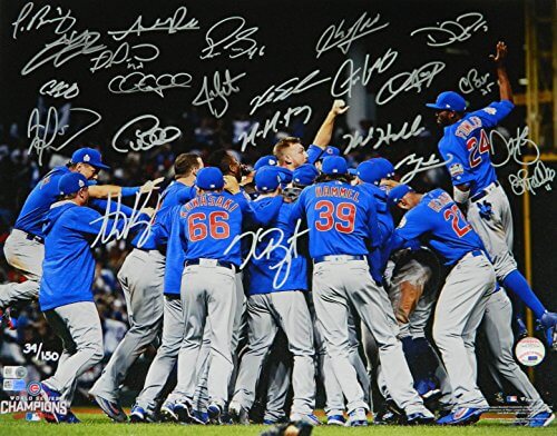 2016 Chicago Cubs Team Signed Chicago Cubs 2016 World Series Pile Up Celebration 16x20 Photo (23 Sigs) - CUB16P153 - 2016 Chicago Cubs Team Signed Chicago Cubs 2016 World Series Pile Up Celebration 16x20 Photo (23 Sigs) product image