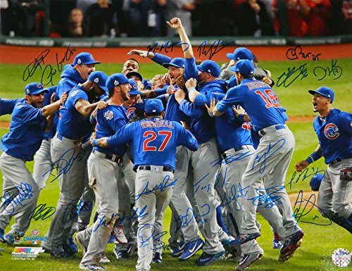 2016 Chicago Cubs Team Signed Chicago Cubs 2016 World Series Pile Up Celebration 16x20 Photo (23 Sigs) - CUB16P165 - 2016 Chicago Cubs Team Signed Chicago Cubs 2016 World Series Pile Up Celebration 16x20 Photo (23 Sigs) product image