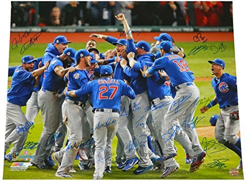 2016 Chicago Cubs Team Signed Chicago Cubs 2016 World Series Pile Up Celebration 20x24 Photo (23 Sigs) - CUB20P104 - 2016 Chicago Cubs Team Signed Chicago Cubs 2016 World Series Pile Up Celebration 20x24 Photo (23 Sigs) product image