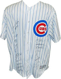 2016 Chicago Cubs Team Signed Chicago Cubs Joe Maddon White Pinstripe Majestic Jersey w/2016 WS Patch (21 Sigs) - CUBJRY110 - 2016 Chicago Cubs Team Signed Chicago Cubs Joe Maddon White Pinstripe Majestic Jersey w/2016 WS Patch (21 Sigs) product image