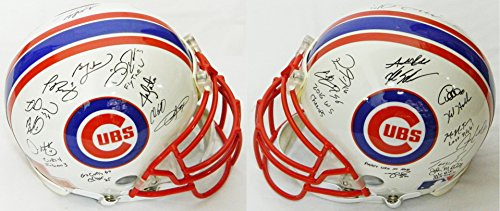 2016 Chicago Cubs Team Signed Cubs White Matte Authentic Football Helmet w/7 Inscriptions (22 Sigs) - CUBPRO101 - 2016 Chicago Cubs Team Signed Cubs White Matte Authentic Football Helmet w/7 Inscriptions (22 Sigs) product image