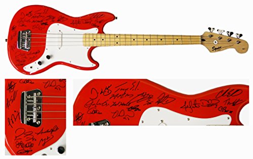 2016 Chicago Cubs Team Signed Fender Squier Red Bass Guitar (23 Sigs) - CUBOTH101 - 2016 Chicago Cubs Team Signed Fender Squier Red Bass Guitar (23 Sigs) product image