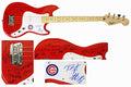 2016 Chicago Cubs Team Signed Fender Squier Red Bass Guitar (25 Sigs) - CUBOTH102 - 2016 Chicago Cubs Team Signed Fender Squier Red Bass Guitar (25 Sigs) product image