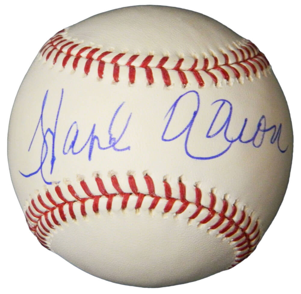 Hank Aaron Signed Rawlings Official MLB Baseball (Steiner) - AARBSB103 - Hank Aaron Signed Rawlings Official MLB Baseball (Steiner) product image
