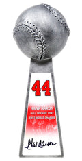Hank Aaron Signed Baseball World Champion 14 Inch Replica Silver Trophy - AARTRO100 - Hank Aaron Signed Baseball World Champion 14 Inch Replica Silver Trophy product image