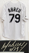 Jose Abreu Signed White Sox White Pinstripe Jersey - ABRJRY100 - Jose Abreu Signed White Sox White Pinstripe Jersey product image