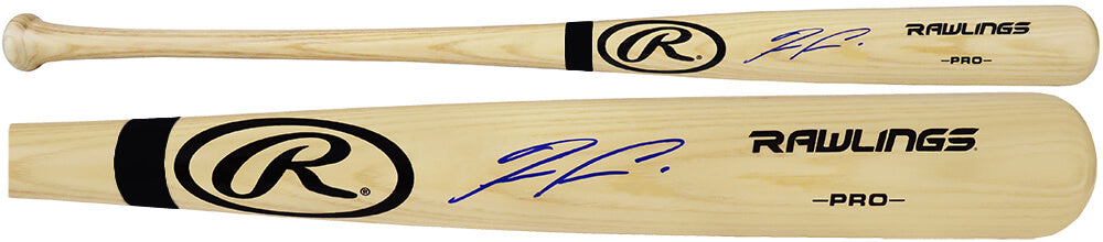 Ronald Acuna Jr Signed Rawlings Pro Blonde Black Ring Baseball Bat (Beckett) - ACUBAT103 - Ronald Acuna Jr Signed Rawlings Pro Blonde Black Ring Baseball Bat (Beckett) product image
