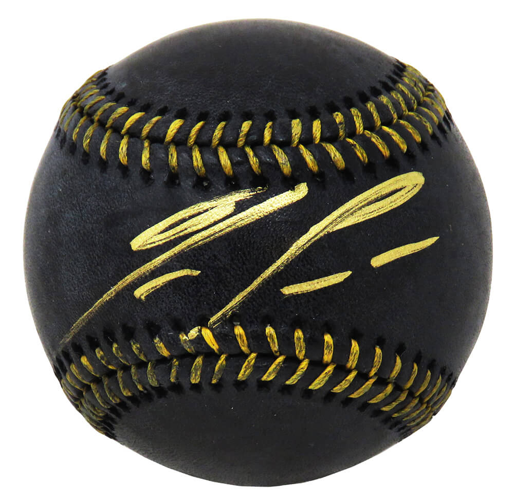 Ronald Acuna Jr. Signed Rawlings Official Black MLB Baseball (Beckett) - ACUBSB100 - Ronald Acuna Jr. Signed Rawlings Official Black MLB Baseball (Beckett) product image