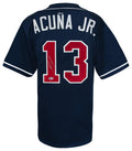 Ronald Acuna Jr. Signed Navy Custom Baseball Jersey - (Beckett) - ACUJRY101 - Ronald Acuna Jr. Signed Navy Custom Baseball Jersey - (Beckett) product image