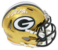 Davante Adams Signed Green Bay Packers Chrome Riddell Speed Mini Helmet - ADAMIN300 - Davante Adams Signed Green Bay Packers Chrome Riddell Speed Mini Helmet product image