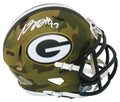 Davante Adams Signed Green Bay Packers CAMO Riddell Speed Mini Helmet - ADAMIN305 - Davante Adams Signed Green Bay Packers CAMO Riddell Speed Mini Helmet product image