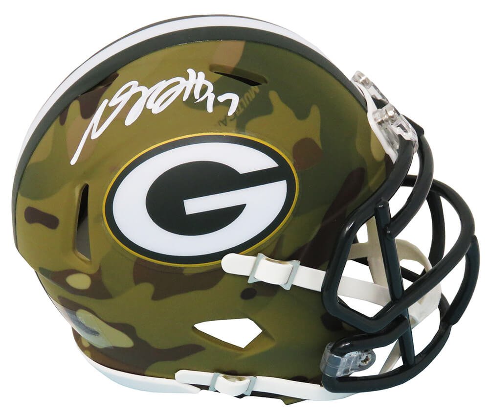 Davante Adams Signed Green Bay Packers CAMO Riddell Speed Mini Helmet - ADAMIN305 - Davante Adams Signed Green Bay Packers CAMO Riddell Speed Mini Helmet product image