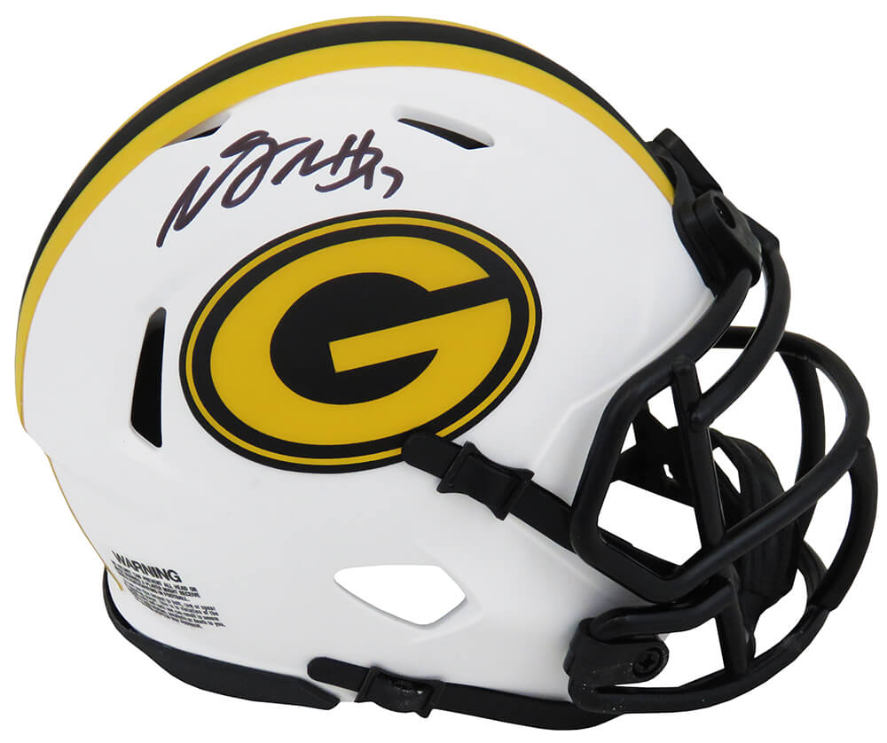 Davante Adams Signed Green Bay Packers Lunar Eclipse White Riddell Speed Mini Helmet - ADAMIN308 - Davante Adams Signed Green Bay Packers Lunar Eclipse White Riddell Speed Mini Helmet product image