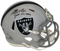 Davante Adams Signed Las Vegas Raiders Riddell Speed Mini Helmet w/Just Win Baby - (Fanatics) - ADAMIN311 - Davante Adams Signed Las Vegas Raiders Riddell Speed Mini Helmet w/Just Win Baby - (Fanatics) product image