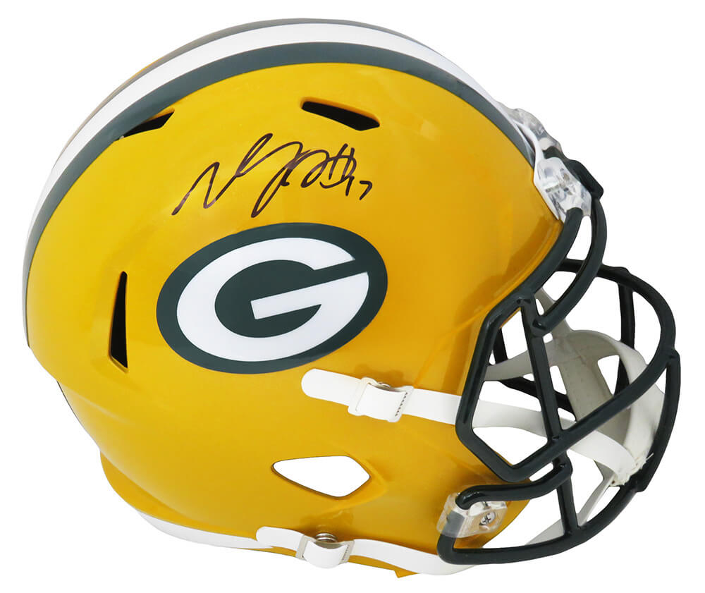 Davante Adams Signed Green Bay Packers Riddell Full Size Speed Replica Helmet - ADAREP301 - Davante Adams Signed Green Bay Packers Riddell Full Size Speed Replica Helmet product image