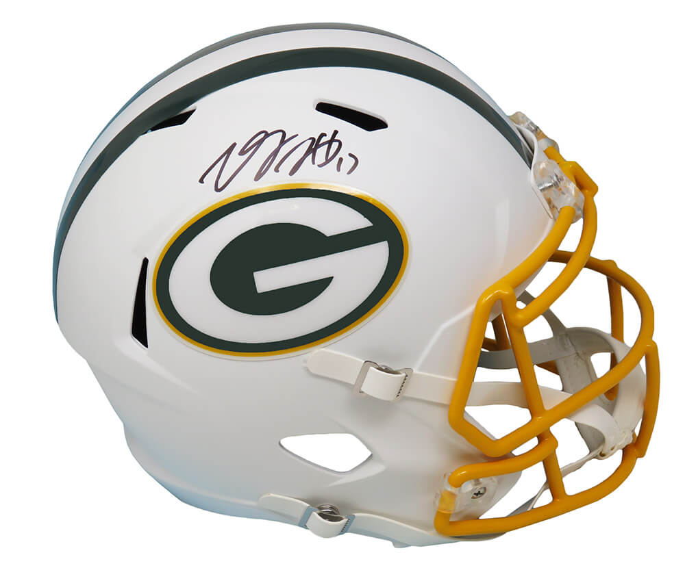 Davante Adams Signed Green Bay Packers Flat White Matte Riddell Full Size Speed Replica Helmet - ADAREP302 - Davante Adams Signed Green Bay Packers Flat White Matte Riddell Full Size Speed Replica Helmet product image