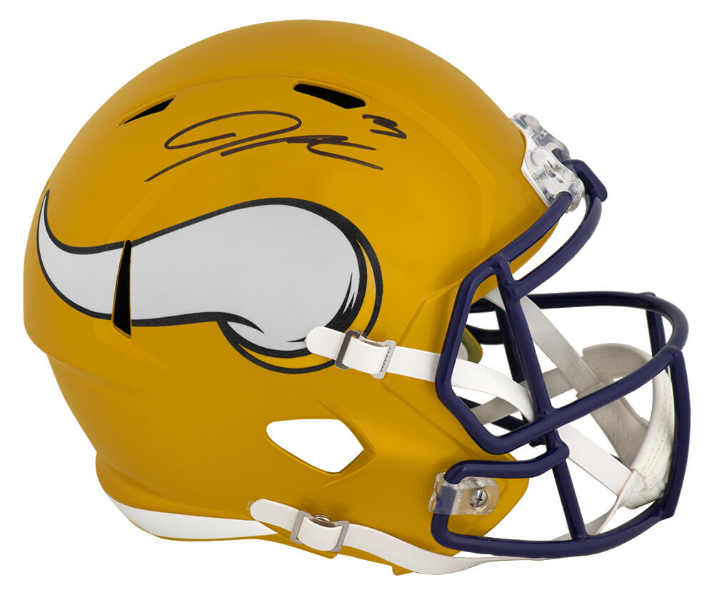 Jordan Addison Signed Minnesota Vikings FLASH Riddell Full Size Speed Replica Helmet - ADDREP300 - Jordan Addison Signed Minnesota Vikings FLASH Riddell Full Size Speed Replica Helmet product image