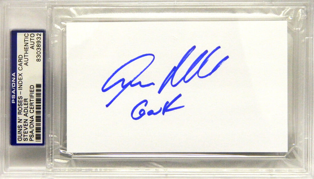 Steven Adler Signed White Index Card Cut (Guns N' Roses) w/GNR - PSA/DNA - ADLCUT500 - Steven Adler Signed White Index Card Cut (Guns N' Roses) w/GNR - PSA/DNA product image