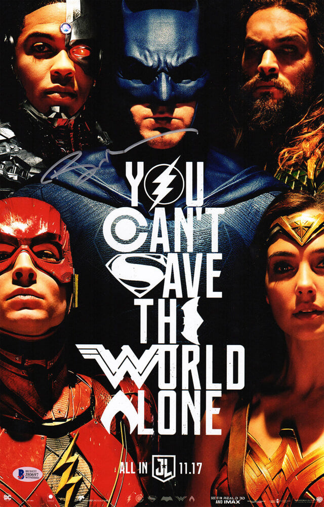 Ben Affleck Signed (Batman) Justice League 11x17 Movie Poster - AFFPST501 - Ben Affleck Signed (Batman) Justice League 11x17 Movie Poster product image