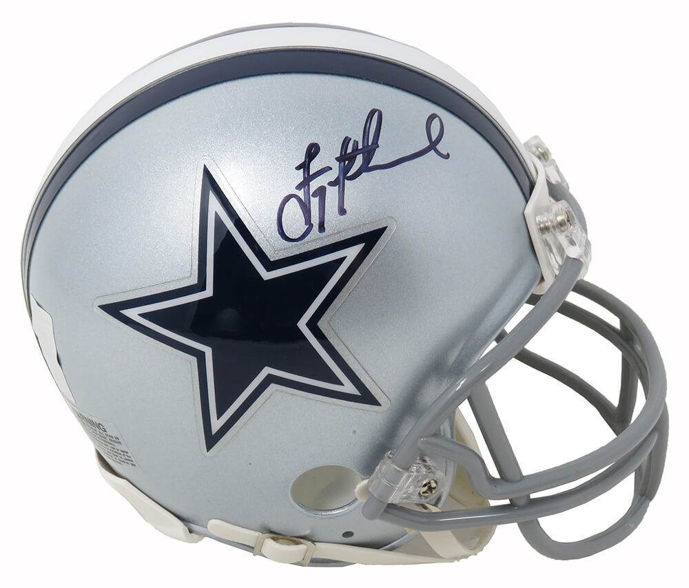 Troy Aikman Signed Dallas Cowboys Riddell Mini Helmet - AIKMIN300 - Troy Aikman Signed Dallas Cowboys Riddell Mini Helmet product image