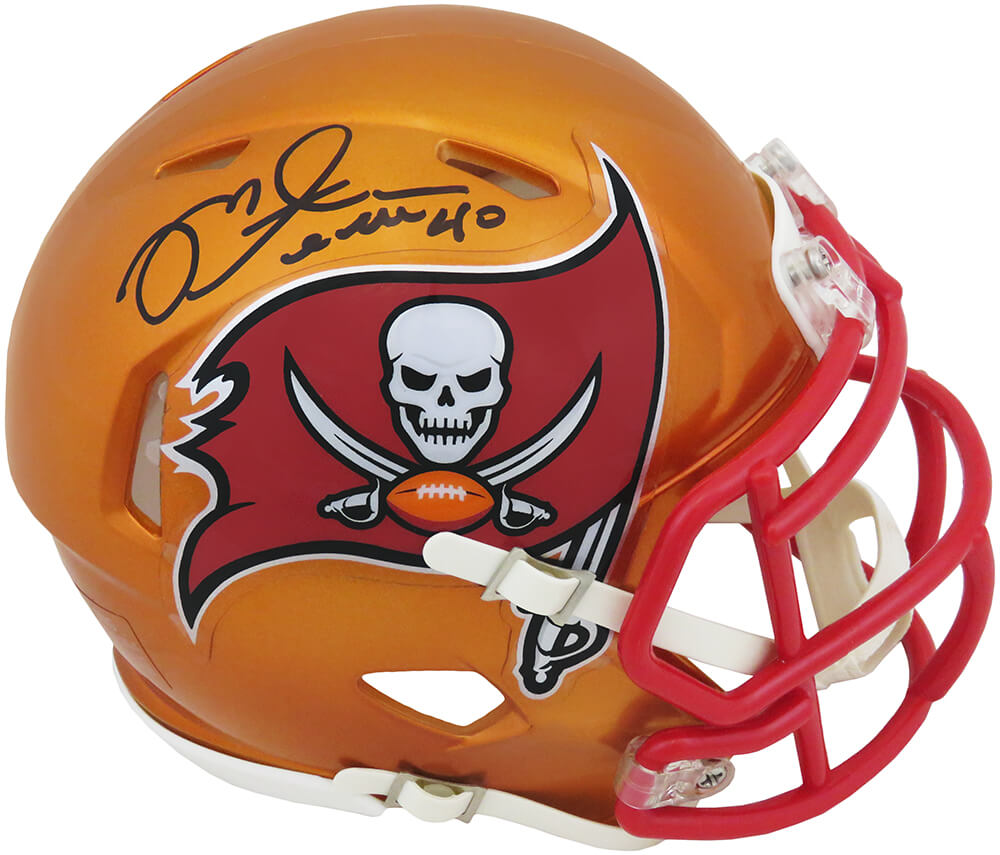 Mike Alstott Signed Tampa Bay Buccaneers FLASH Riddell Speed Mini Helmet - ALSMIN305 - Mike Alstott Signed Tampa Bay Buccaneers FLASH Riddell Speed Mini Helmet product image