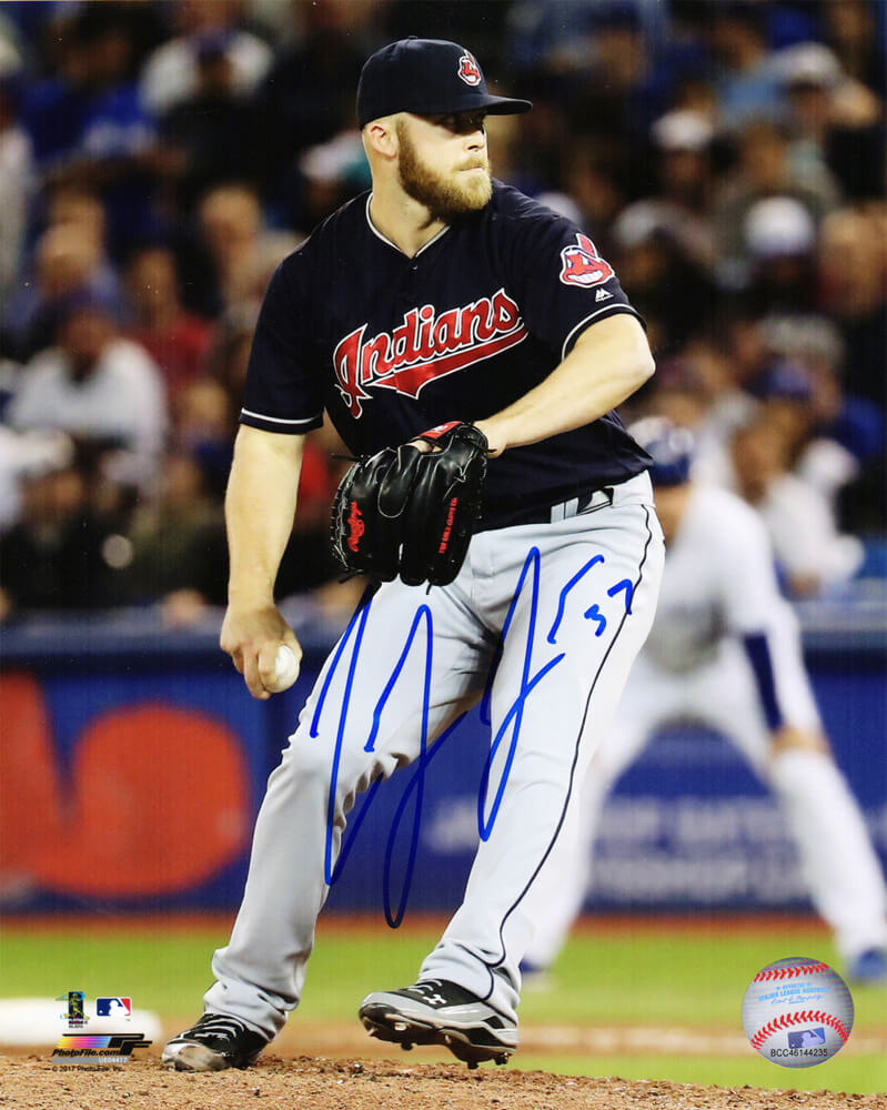 Cody Allen Signed Cleveland Indians Pitching 8x10 Photo - ALL08P100 - Cody Allen Signed Cleveland Indians Pitching 8x10 Photo product image