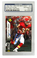 Marcus Allen Signed Kansas City Chiefs 1994 Pro Line Live Spotlight Trading Card #22 - (PSA Encapsulated) - ALLCAR300 - Marcus Allen Signed Kansas City Chiefs 1994 Pro Line Live Spotlight Trading Card #22 - (PSA Encapsulated) product image