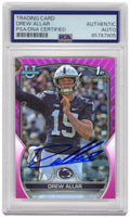Drew Allar Signed Penn State 2022 Bowman University Pink Refractor Chrome Football Card #59 - (PSA Encapsulated) - ALLCAR311 - Drew Allar Signed Penn State 2022 Bowman University Pink Refractor Chrome Football Card #59 - (PSA Encapsulated) product image