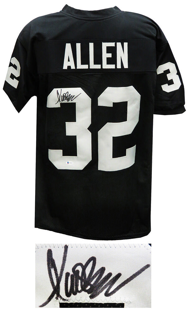 Marcus Allen Signed Black Custom Football Jersey (Beckett) - ALLJRY310 - Marcus Allen Signed Black Custom Football Jersey (Beckett) product image