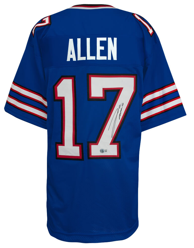 Josh Allen Signed Blue Custom Football Jersey - (Beckett) - ALLJRY320 - Josh Allen Signed Blue Custom Football Jersey - (Beckett) product image