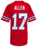 Josh Allen Signed Red Custom Football Jersey - (Beckett) - ALLJRY321 - Josh Allen Signed Red Custom Football Jersey - (Beckett) product image