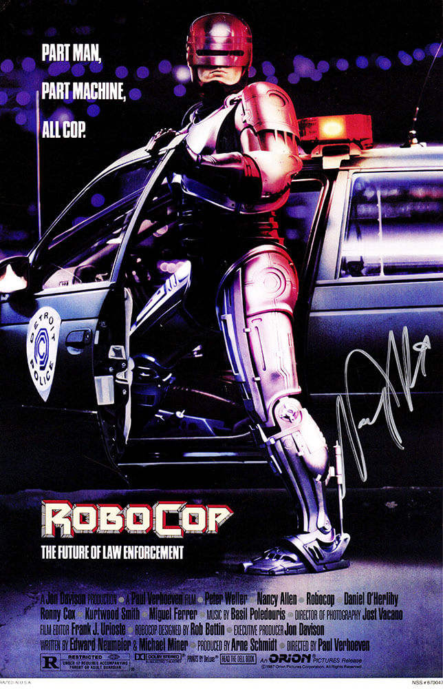Nancy Allen Signed Robo Cop 11x17 Movie Poster - ALLPST500 - Nancy Allen Signed Robo Cop 11x17 Movie Poster product image