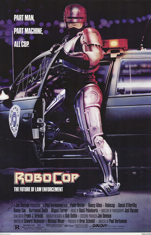 Nancy Allen Signed Robo Cop 11x17 Movie Poster - (In Silver) - ALLPST502 - Nancy Allen Signed Robo Cop 11x17 Movie Poster - (In Silver) product image