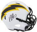 Keenan Allen Signed Chargers Lunar Eclipse White Matte Riddell Full Size Speed Replica Helmet - ALLREP303 - Keenan Allen Signed Chargers Lunar Eclipse White Matte Riddell Full Size Speed Replica Helmet product image