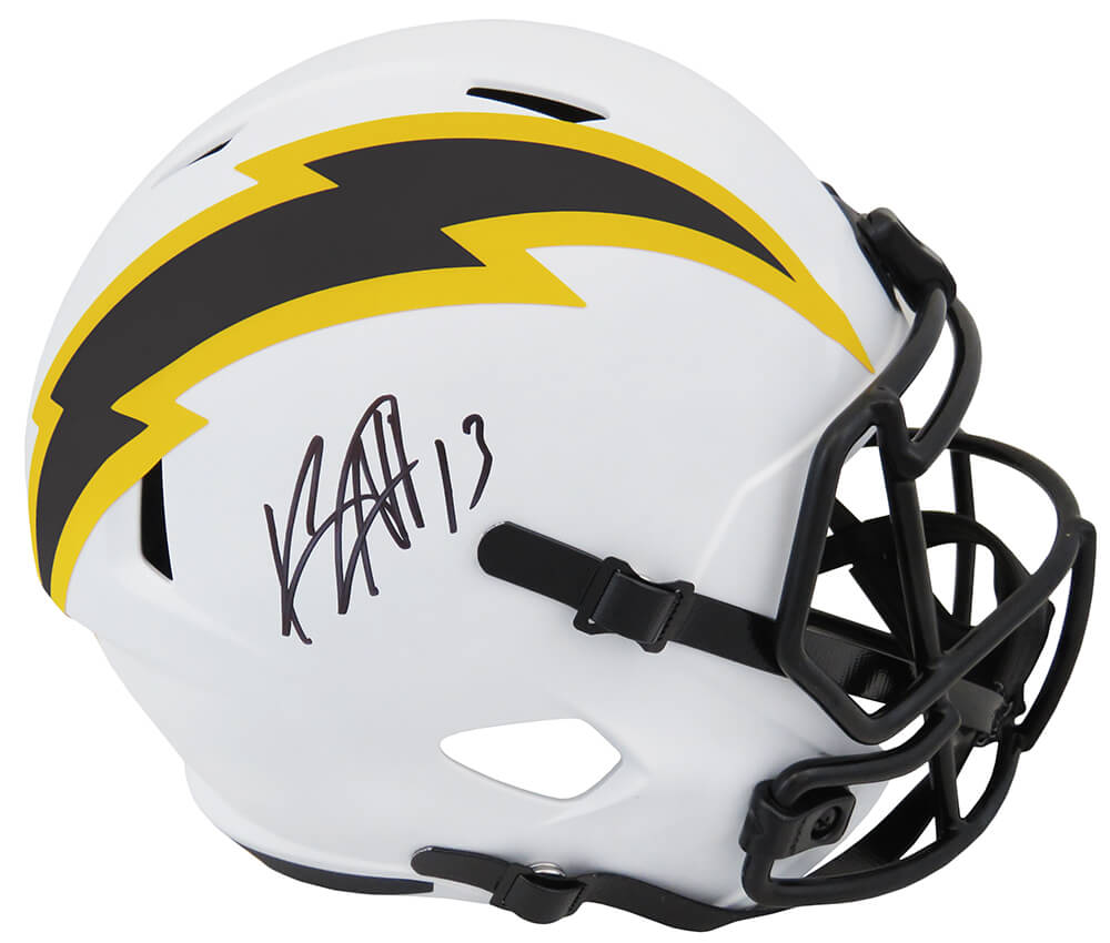 Keenan Allen Signed Chargers Lunar Eclipse White Matte Riddell Full Size Speed Replica Helmet - ALLREP303 - Keenan Allen Signed Chargers Lunar Eclipse White Matte Riddell Full Size Speed Replica Helmet product image