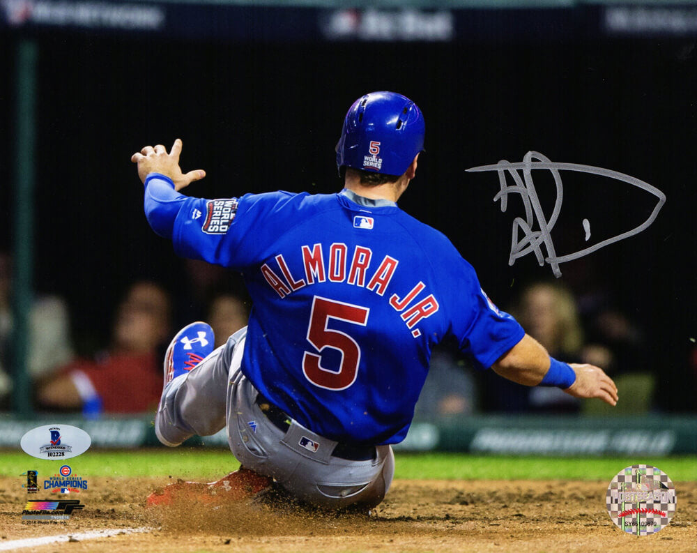 Albert Almora Jr Signed Chicago Cubs 2016 World Series Game 7 Go Head Run 8x10 Photo - ALM08P101 - Albert Almora Jr Signed Chicago Cubs 2016 World Series Game 7 Go Head Run 8x10 Photo product image