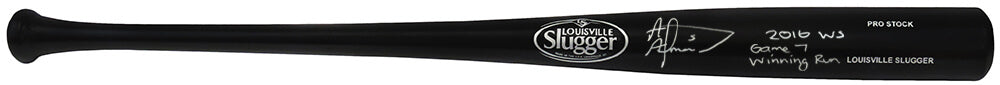 Albert Almora Signed Louisville Slugger Pro Stock Black Baseball Bat w/2016 WS Game 7 Winning Run - ALMBAT100 - Albert Almora Signed Louisville Slugger Pro Stock Black Baseball Bat w/2016 WS Game 7 Winning Run product image