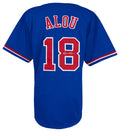 Moises Alou Signed Blue Throwback Custom Baseball Jersey - ALOJRY101 - Moises Alou Signed Blue Throwback Custom Baseball Jersey product image